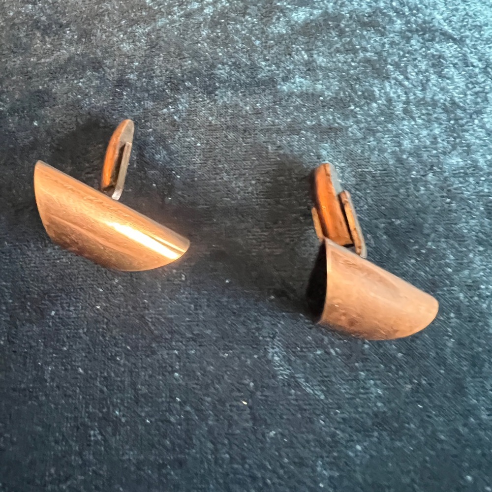 Vintage Copper Cuff Links - Picture 4 of 6